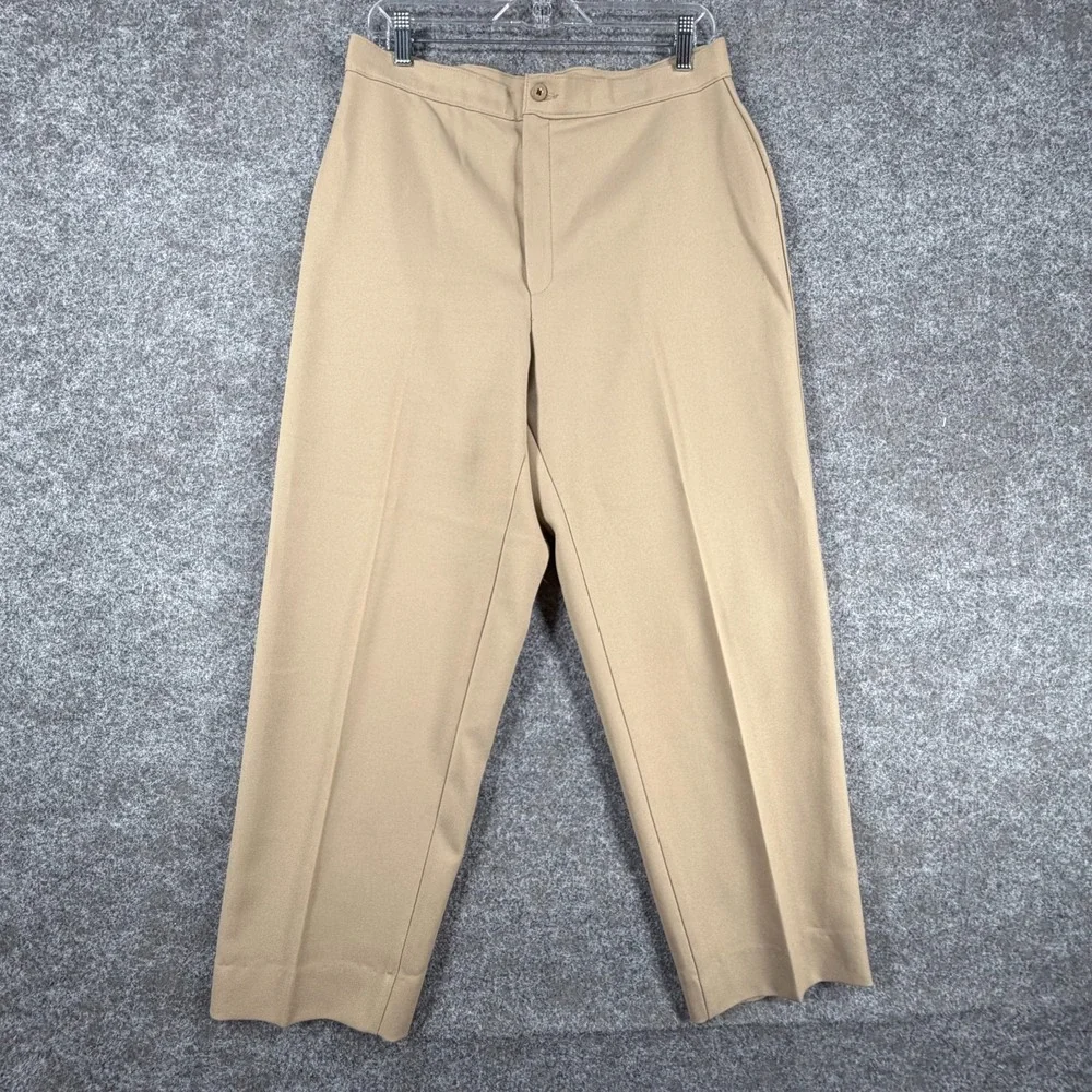 Vintage 90s Levi Strauss & Co Bend Over Pants Womens 16 Beige Flat Front Classic